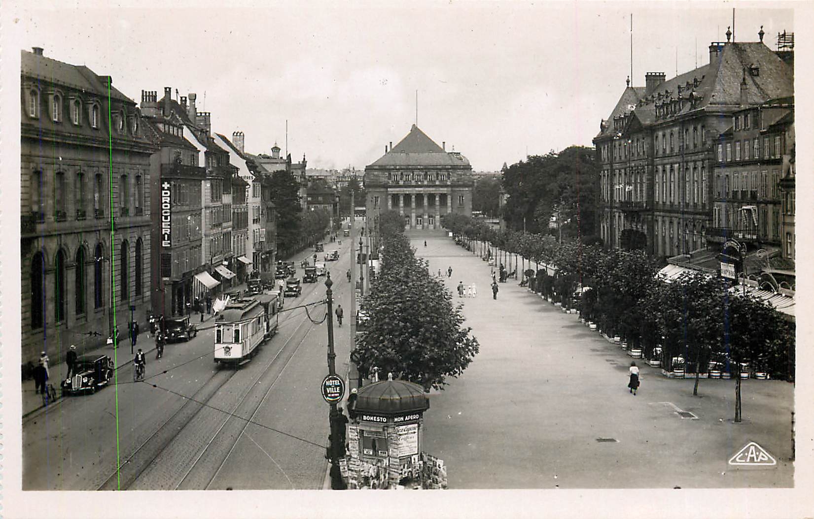 CPA Strasbourg La Place Broglie et le Theatre 