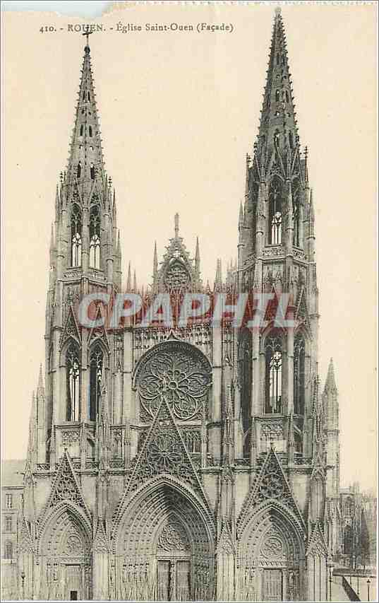 CPA Rouen Eglise Saint Ouen Facade 