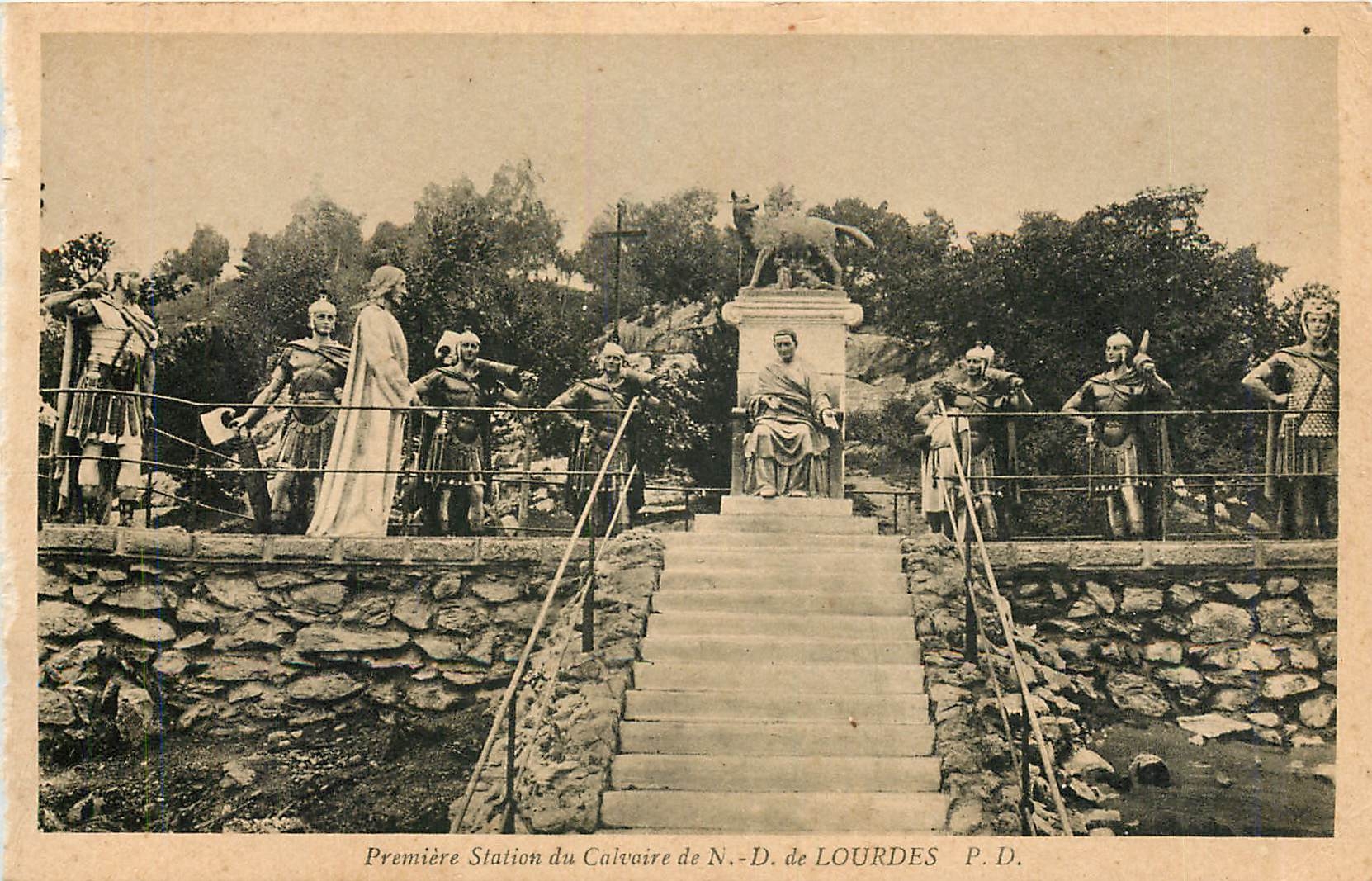 CPA Premiere Station du Calvaire de ND de Lourdes 