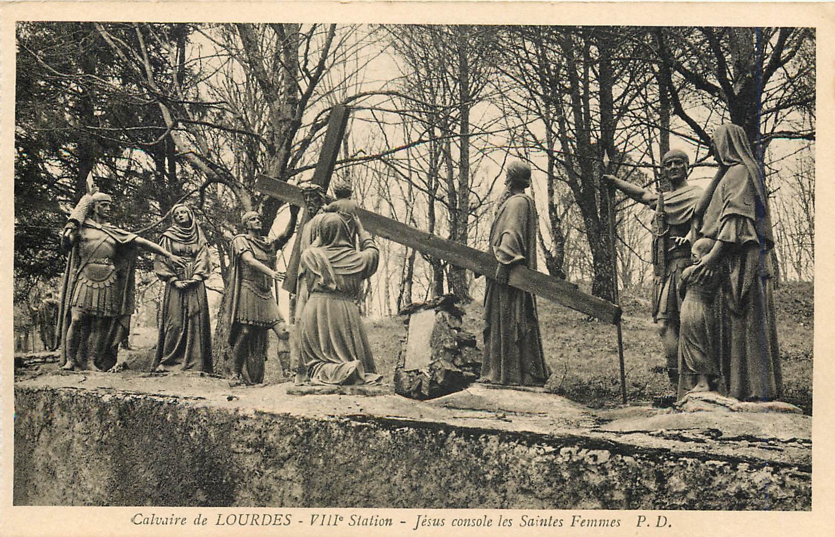 Calvaire de LOURDES - VIIIe Station - Jésus console les Saintes Femmes - P.D.