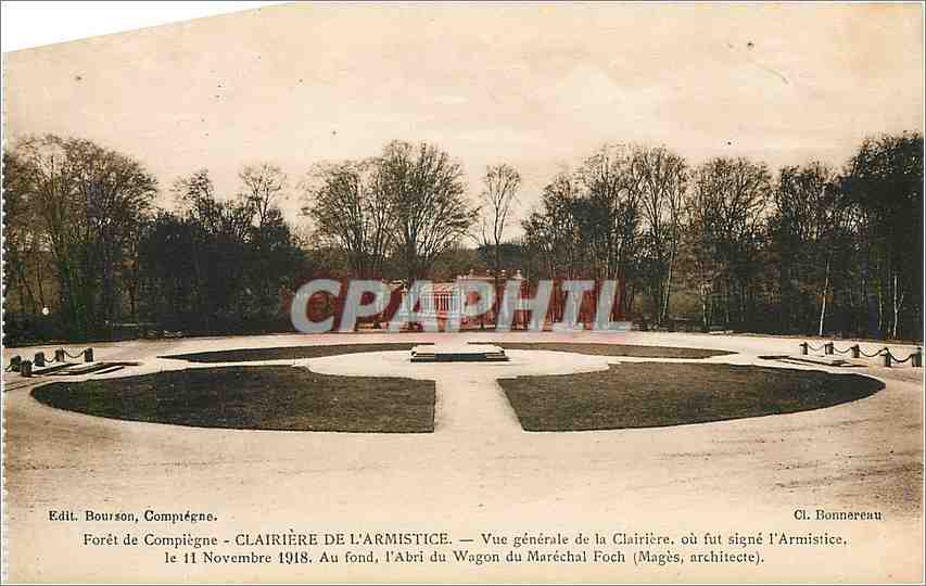 CPA Foret de Compiegne Clairiere de l'Armistice Vue generale de la Clairiere 