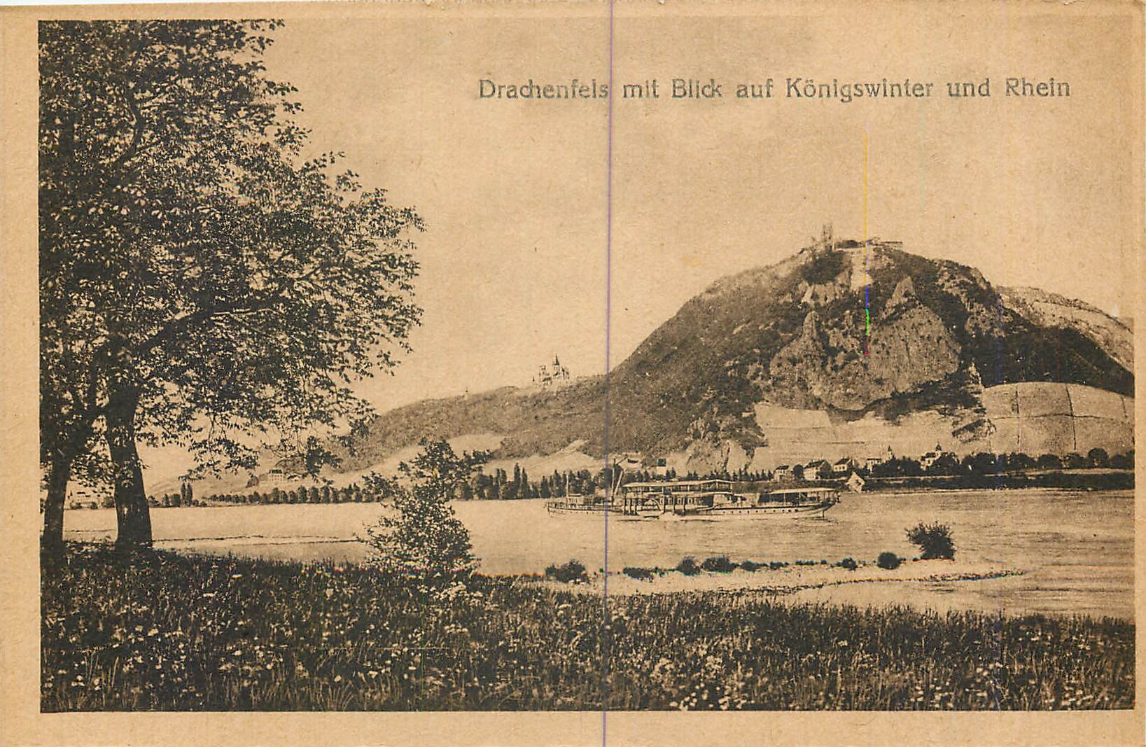 CPA Drachenfels mit Blick auf Konigswinter und Rhein 