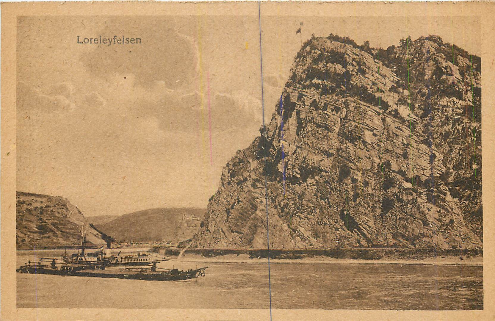 Loreleyfelsen — Rocher de Lorelei — carte postale ancienne