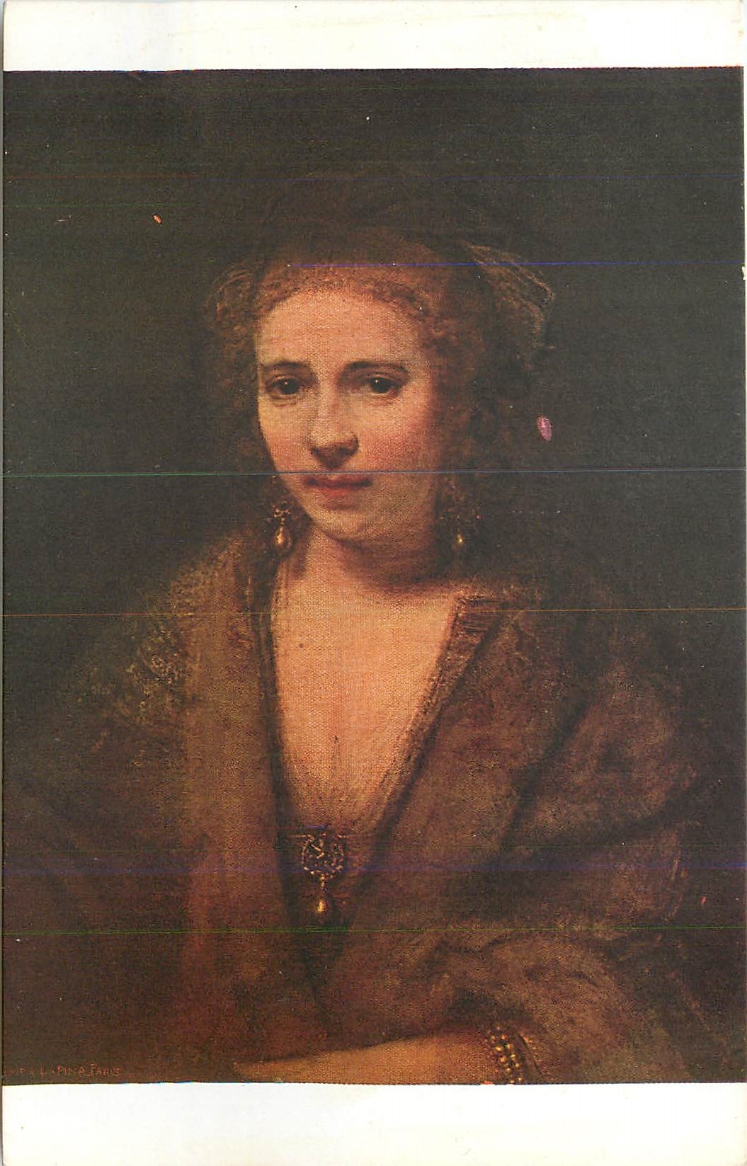 CPA Rembrandt Harmense Van Ryn Portrait de Hedrickje Stoffels 