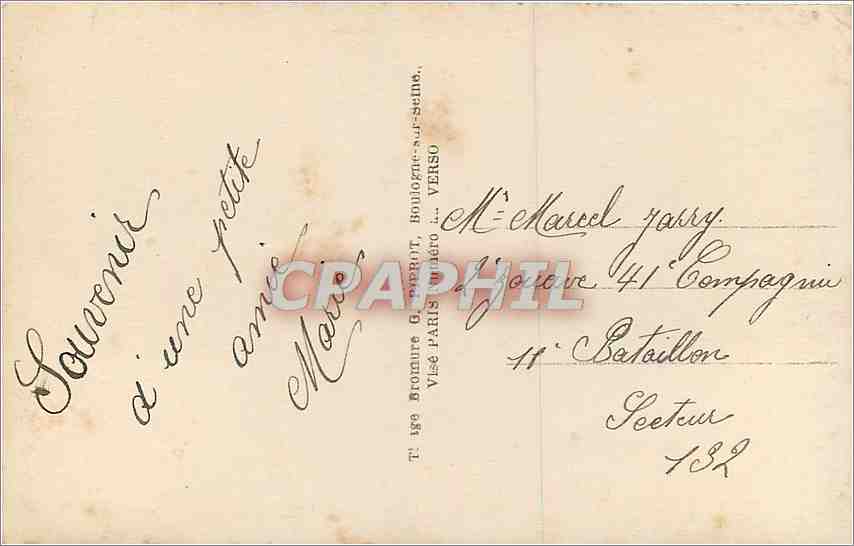 Femme en robe antique tenant un bouquet — Amicités 163 — DIX — Verso