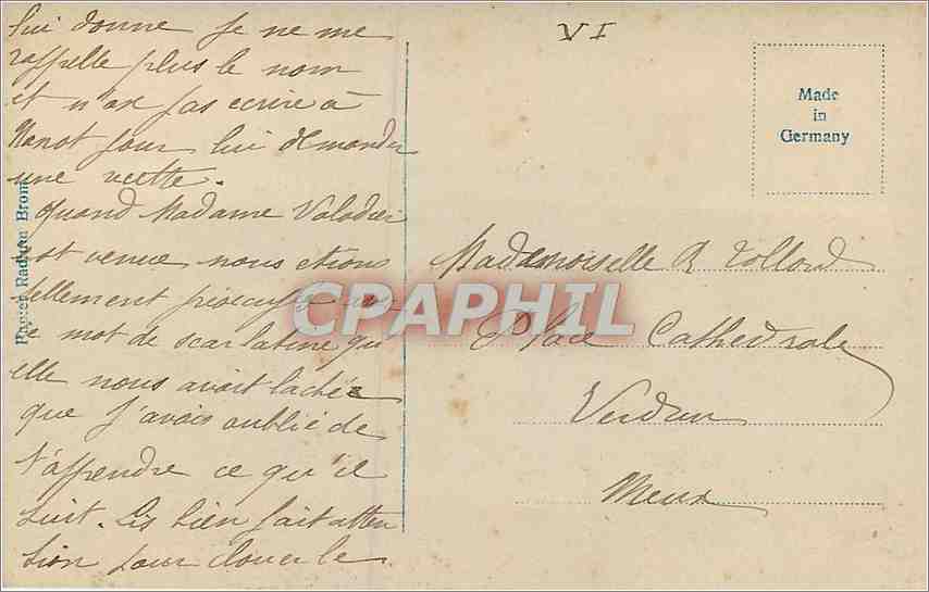 CPA Marguerite Femme — Verso