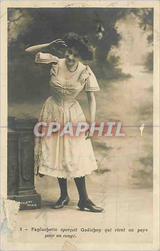 CPA Fanluchette apercoit Godichon Femme