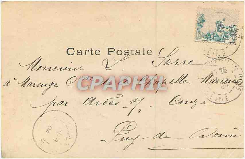 CPA Fanluchette apercoit Godichon Femme — Rückseite
