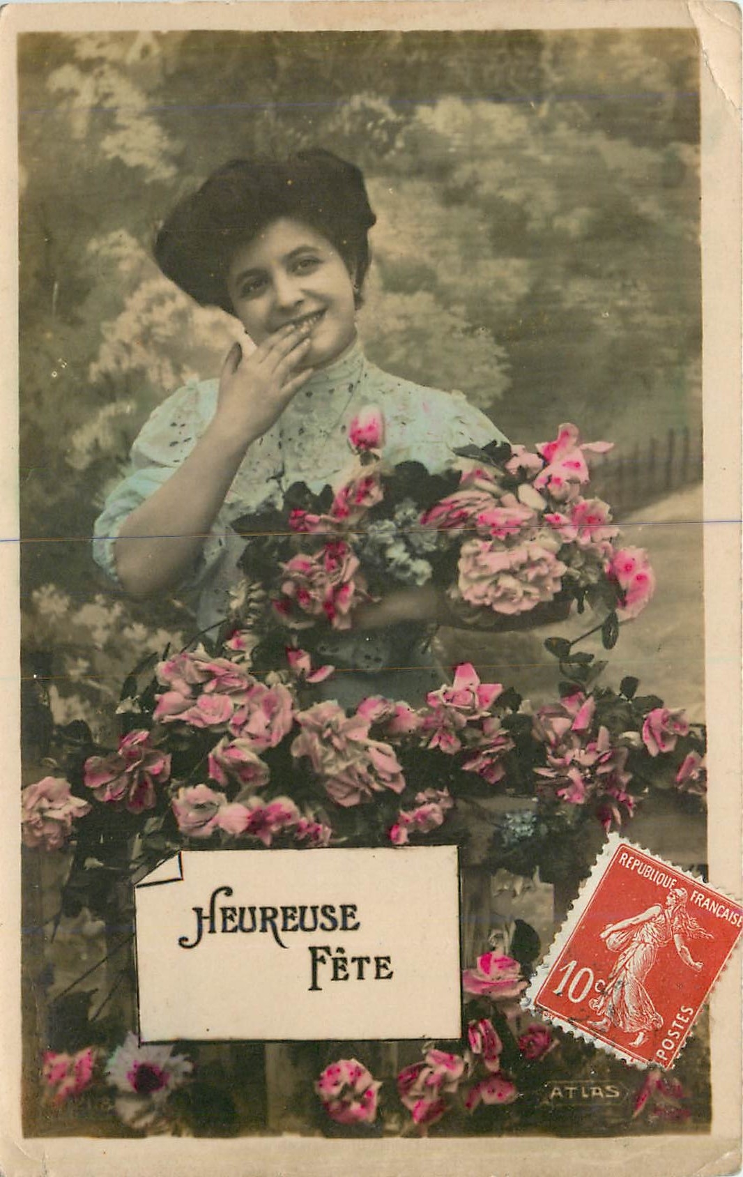 CPA Heureuse Fete Femme