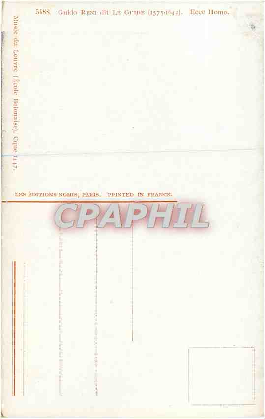 CPA Guido Reni dit Le Guide  — Verso