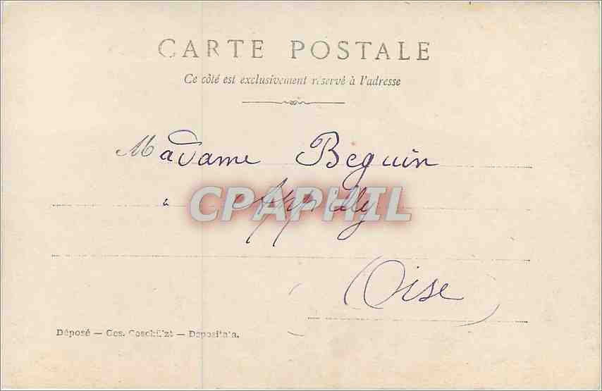Femme et enfant dans un jardin — série IV — éditeur A&S, n° 265 — Verso