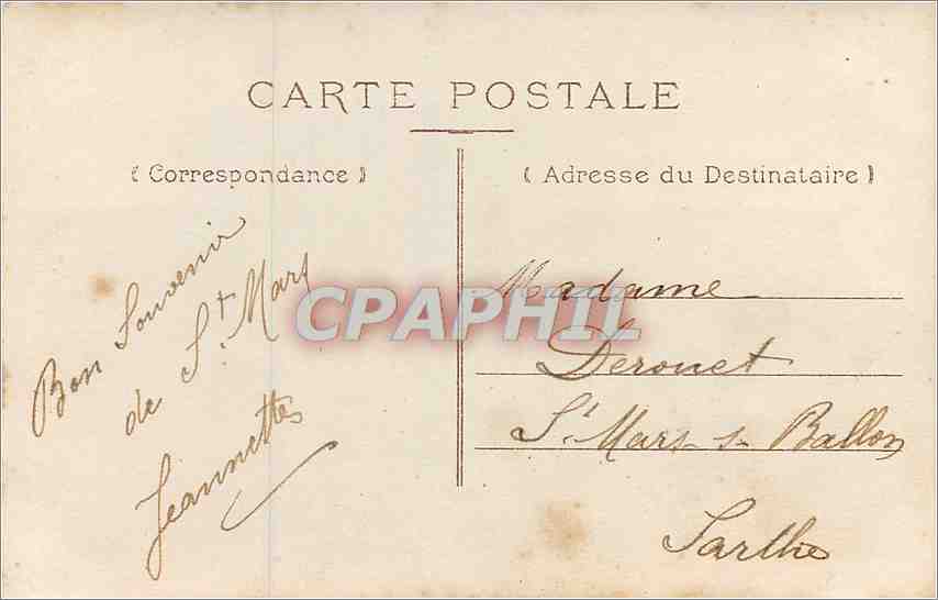 CPA Amities Enfant — Rückseite