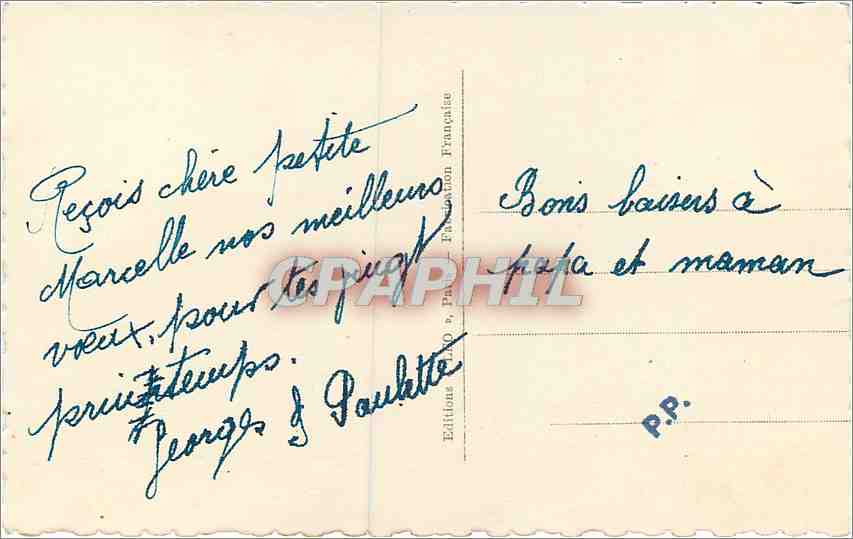 CPA Femme — Verso