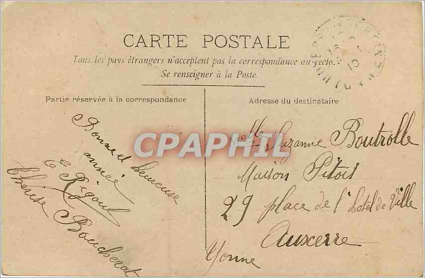 CPA Heureuse Annee Femme — Rückseite