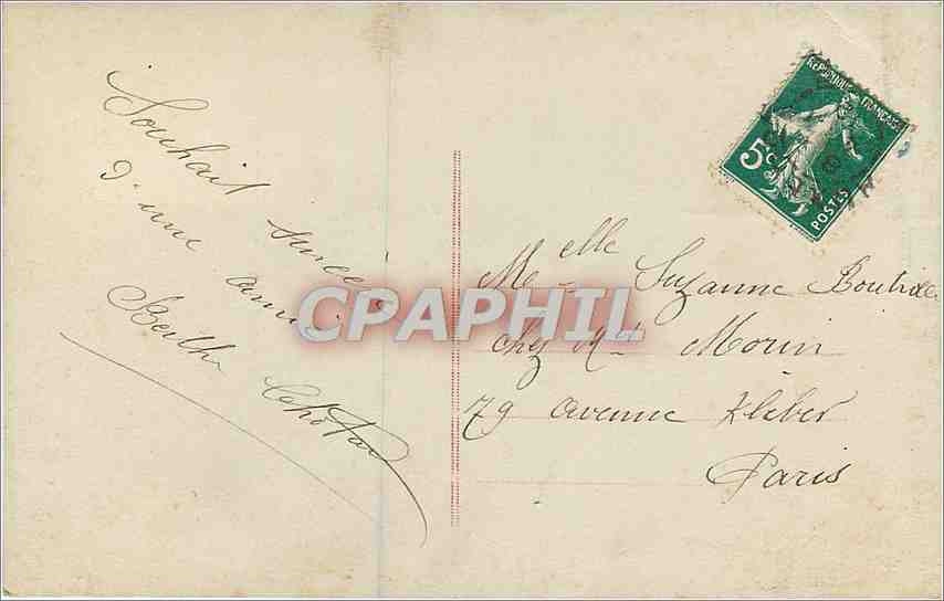 CPA Heureuse Annee Femme — Rückseite