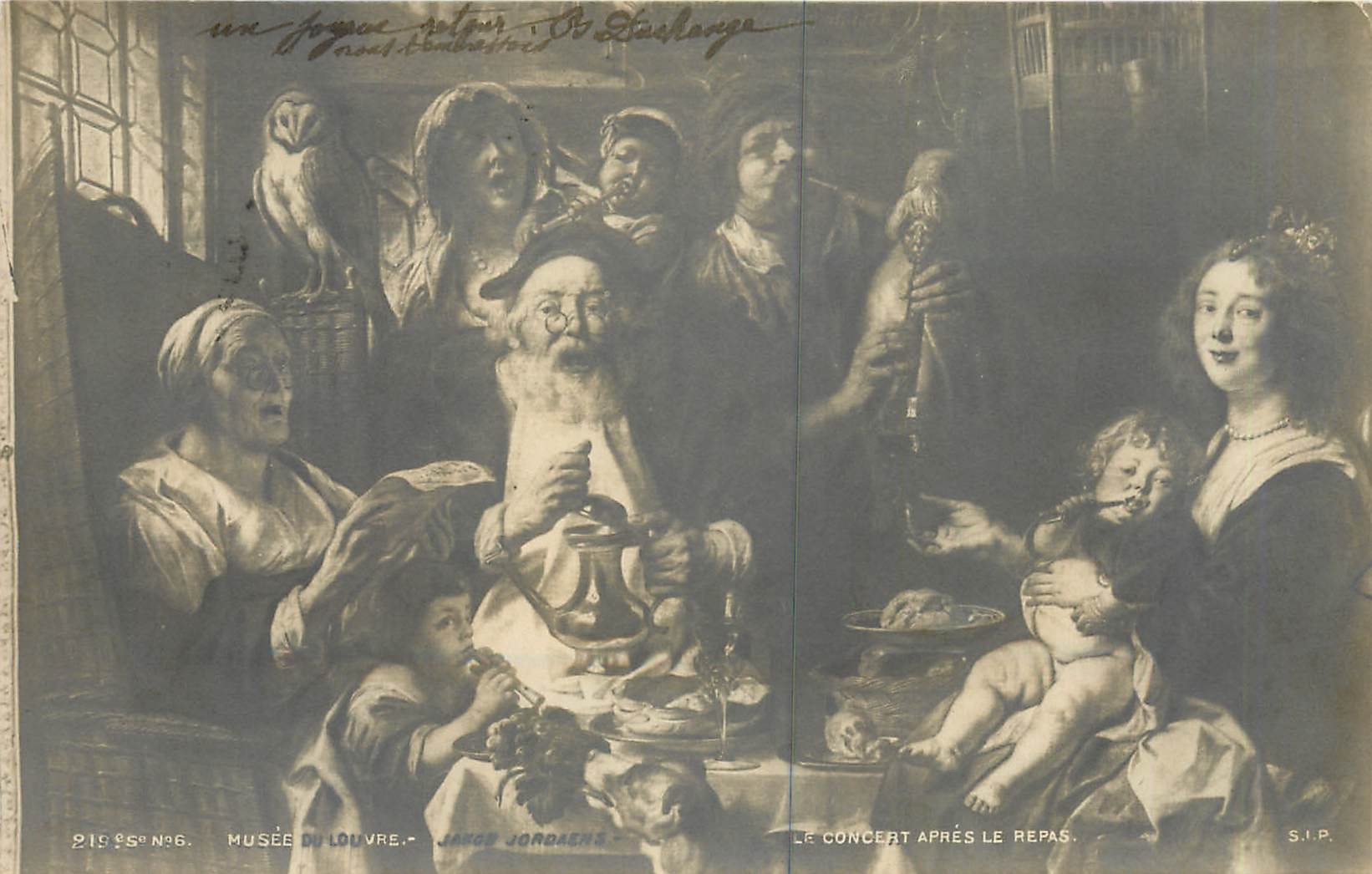 CPA Musee du Louvre Le concert apres le repas Jordaens