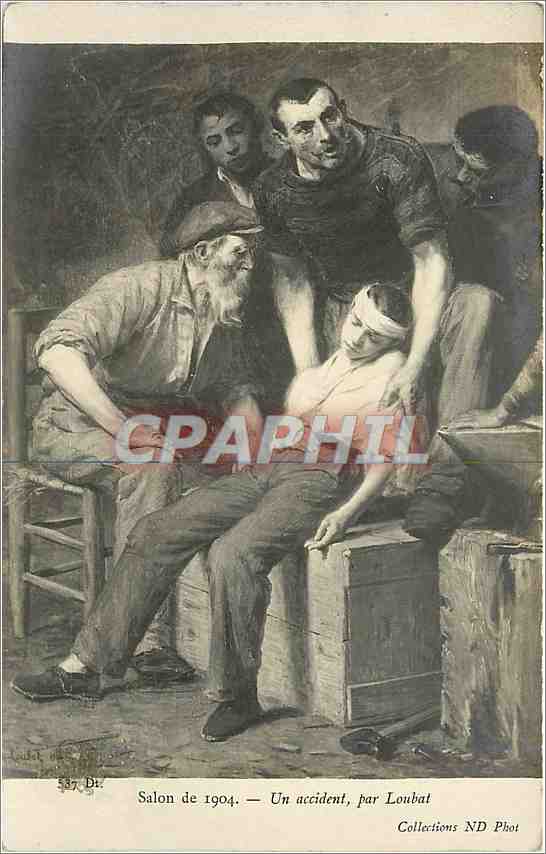 CPA Salon de 1904 Un accident par Loubat 