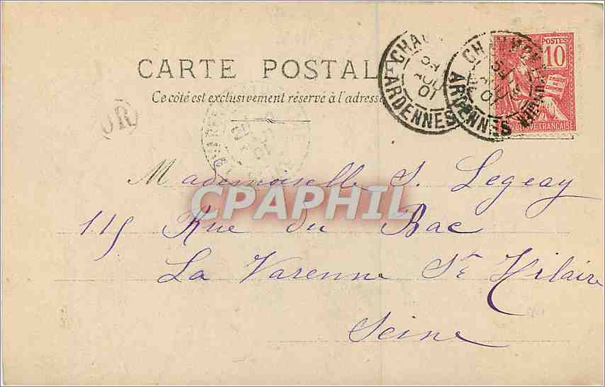 Jeune femme en couronne de fleurs — S.I.P. PARIS, série N°13 — Verso