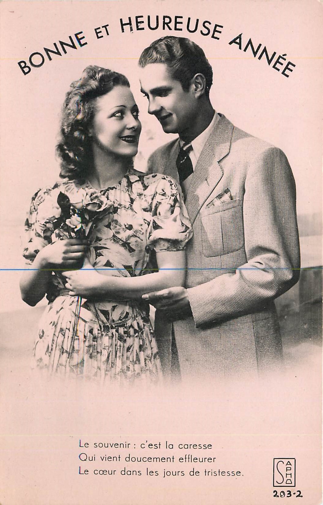 CPA Bonne et Heureuse Annee Femme