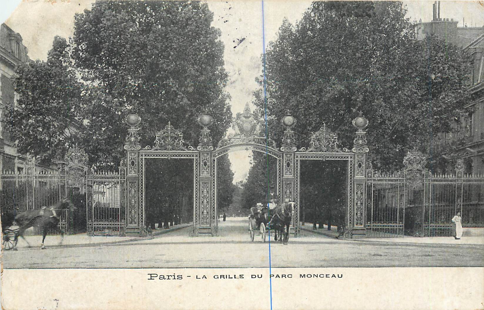 CPA Paris La Grille du Parc Monceau 