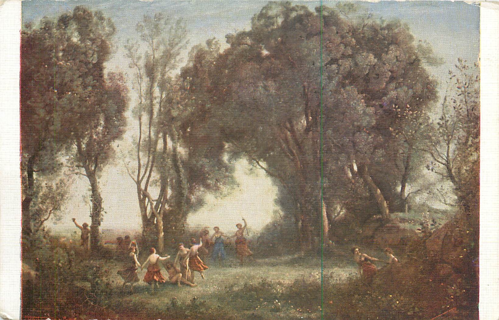 CPA J Corot Une matinee 