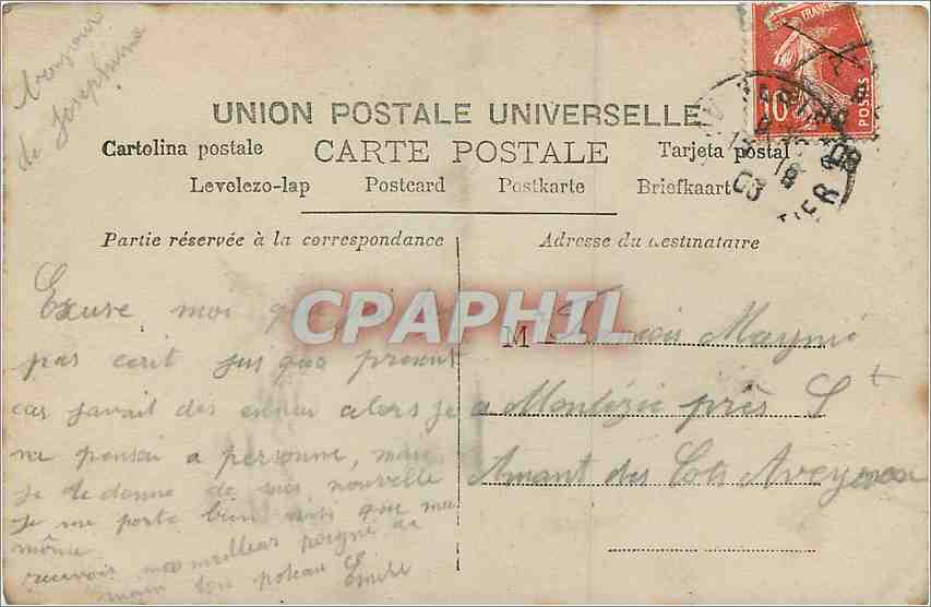 Femme en robe fleurie avec bouquet — Souvenir Affectueux — Éditeurs d'Art, Paris, n° S 2188 — Reverso