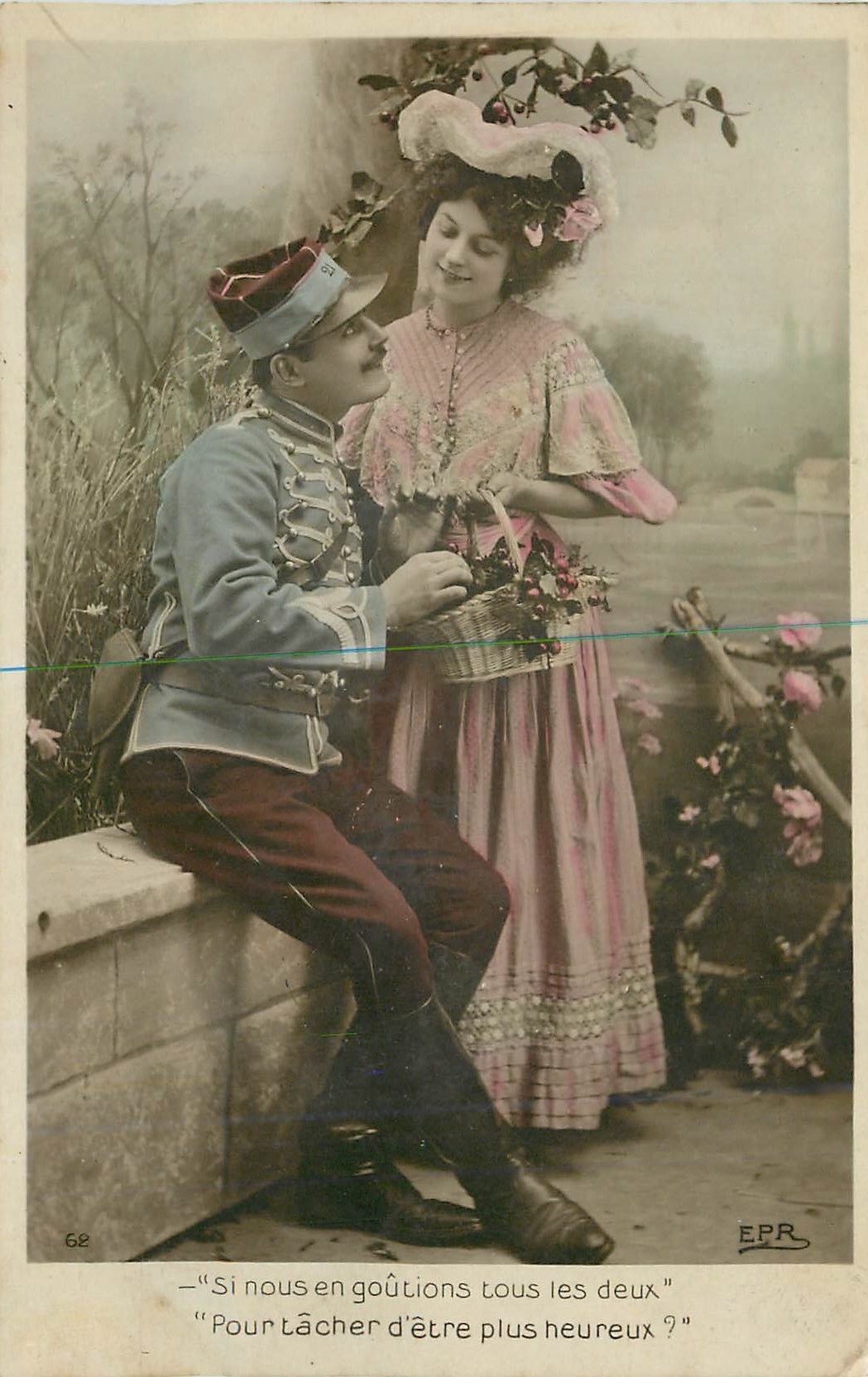 Soldat et jeune femme — scène amoureuse — EPR, n° 68