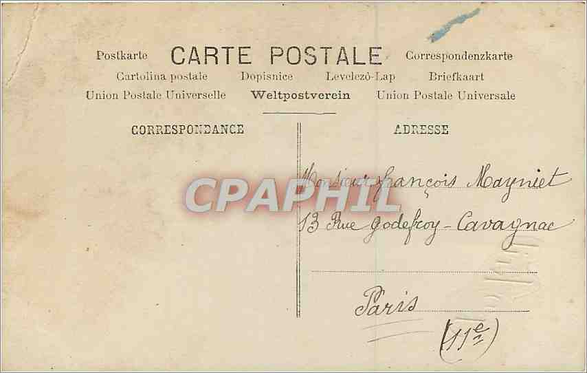 CPA 1er Avril Femme — Rückseite