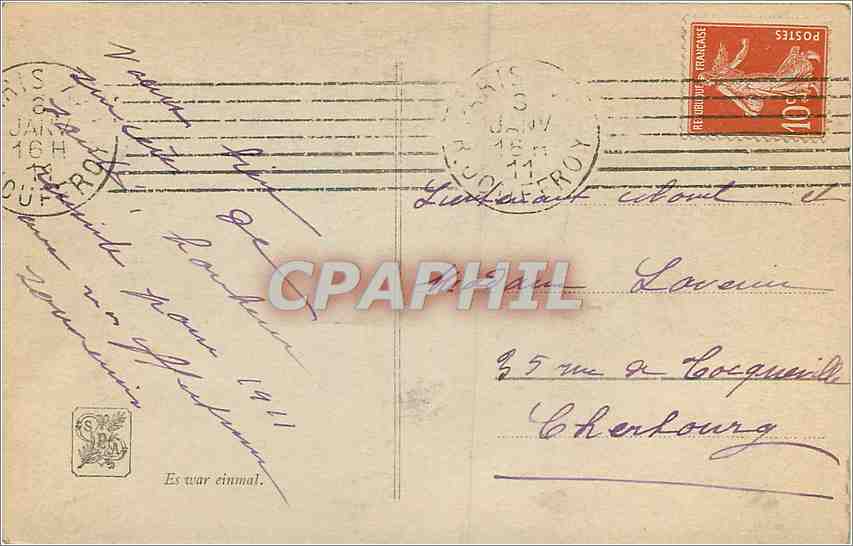 CPA Salon de Paris 1910 Legende d'Armor  — Verso