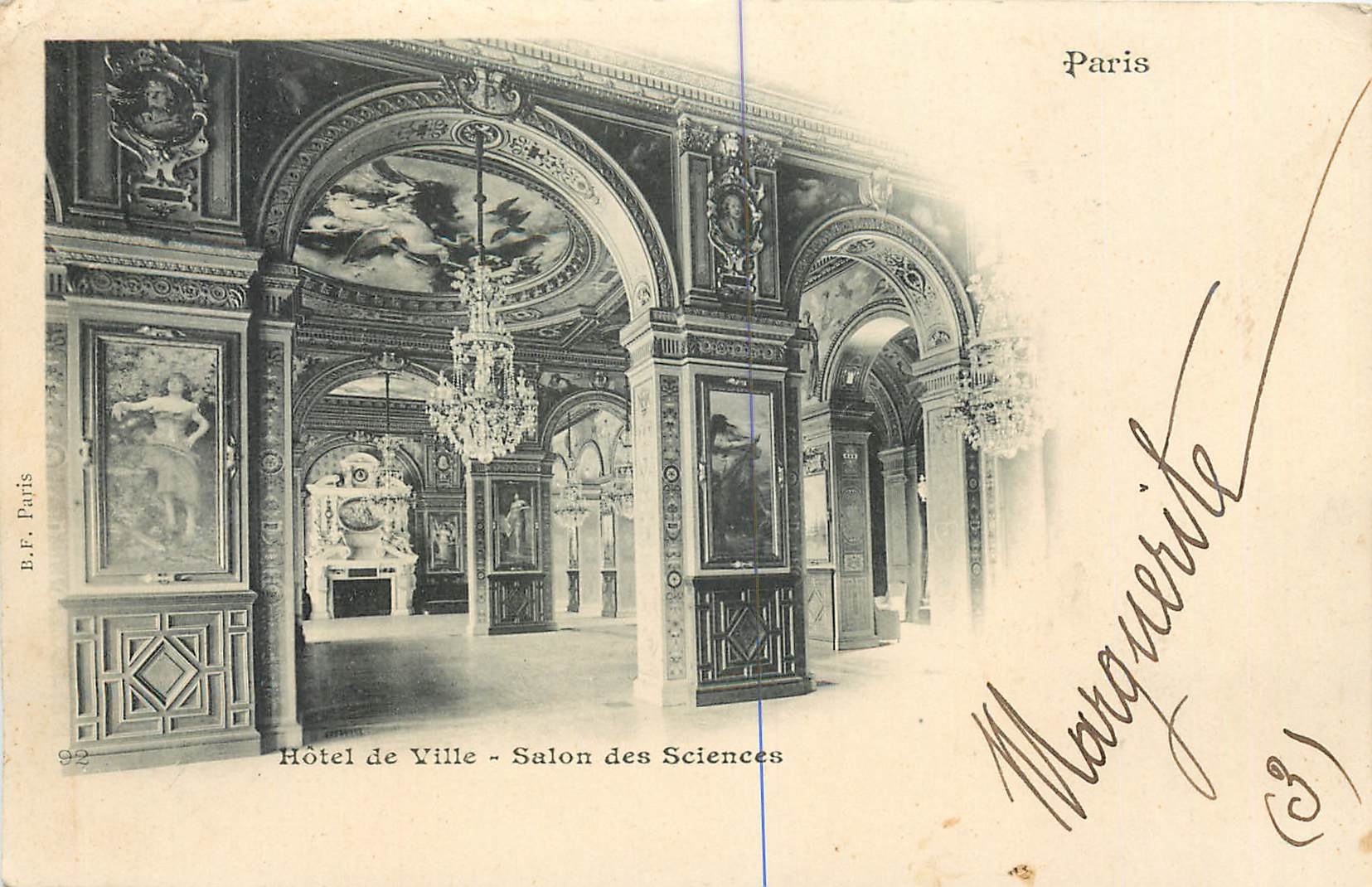 CPA Paris Hotel de Ville Salon des Sciences 