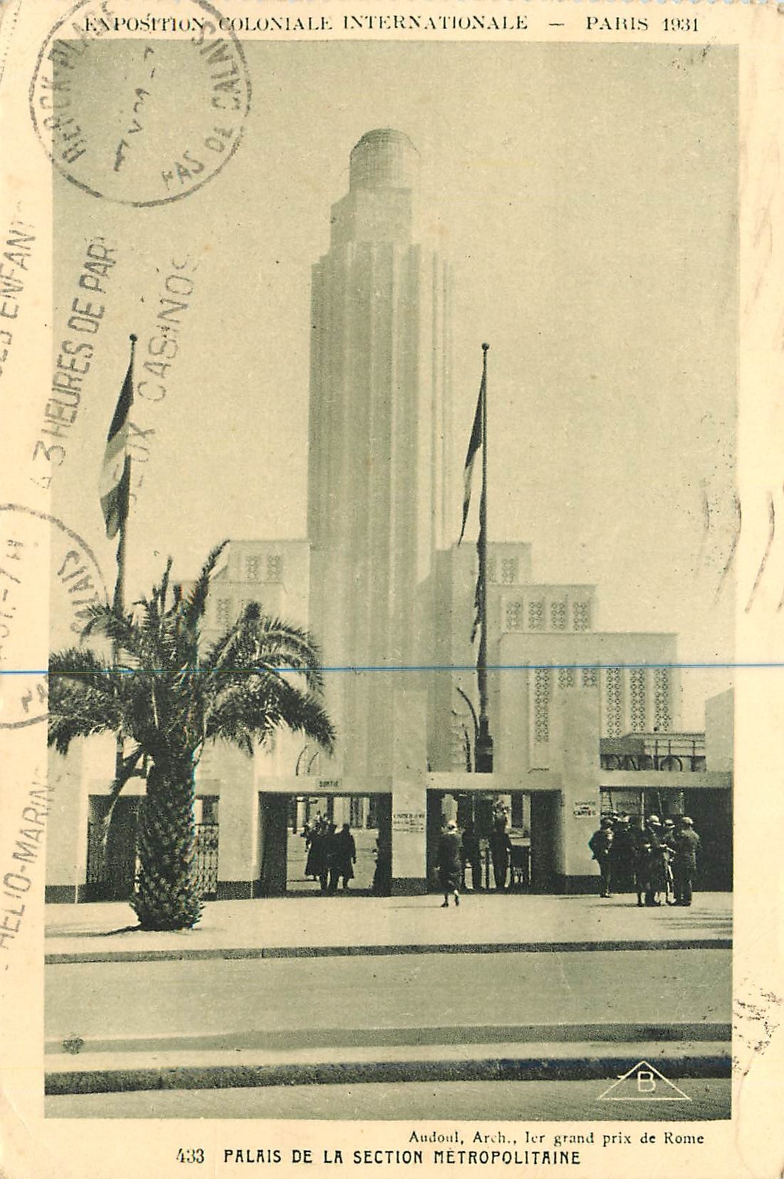 CPA Paris Exposition Coloniale Internationale Palais de la Section Metropolitaine 