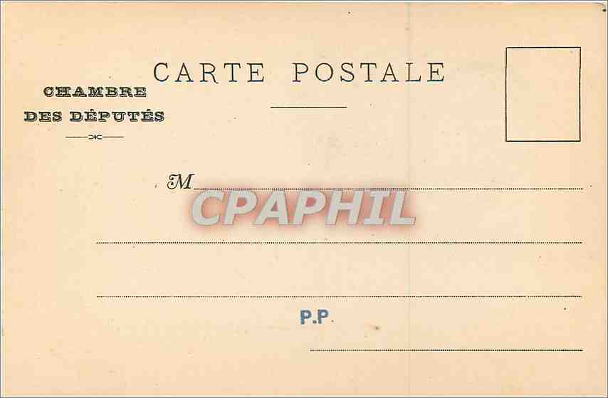 CPA Chambre des Deputes Bibliotheque Paris Mort de Pline L'Ancien — Rückseite