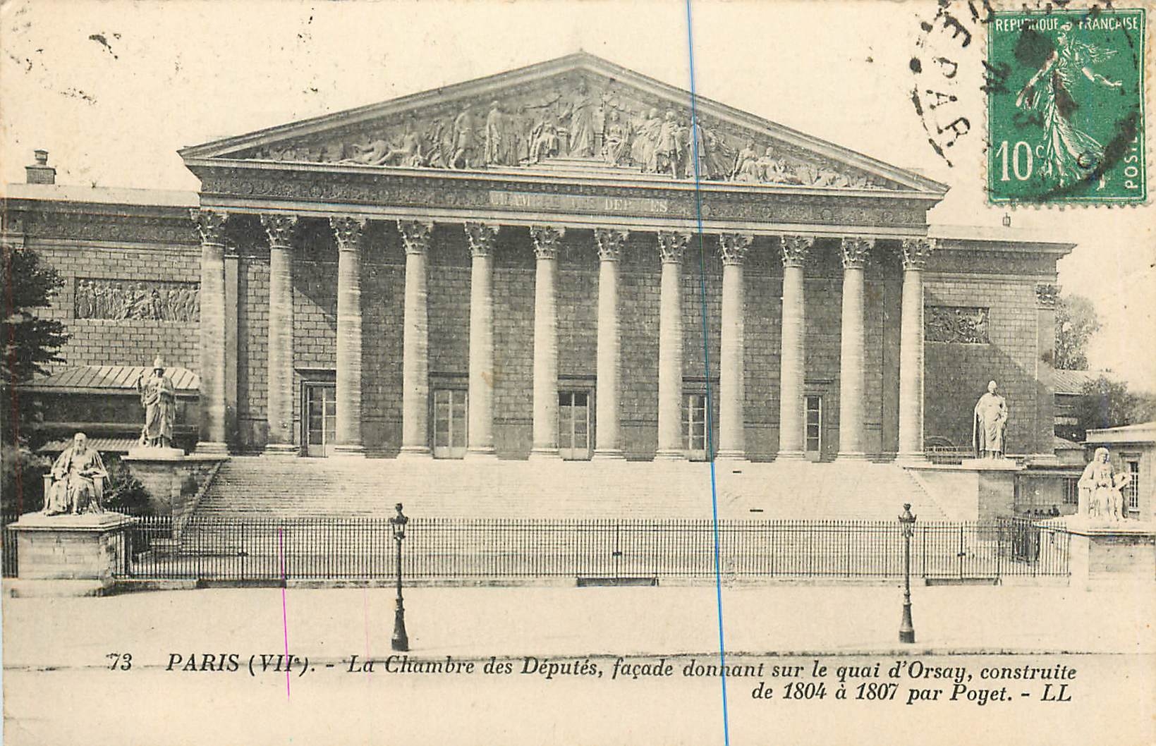CPA Paris La Chambre des Deputes facade donnant sur le quai d'Orsay 