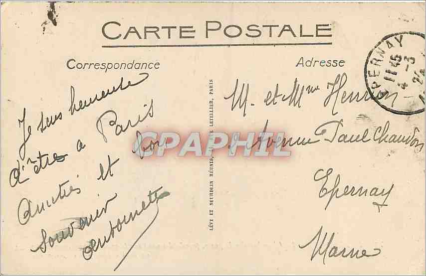 CPA Paris La Chambre des Deputes facade donnant sur le quai d'Orsay  — Rückseite