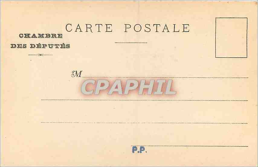 CPA Chambre des Deputes Bibliotheque Ovide chez les Barbares — Rückseite