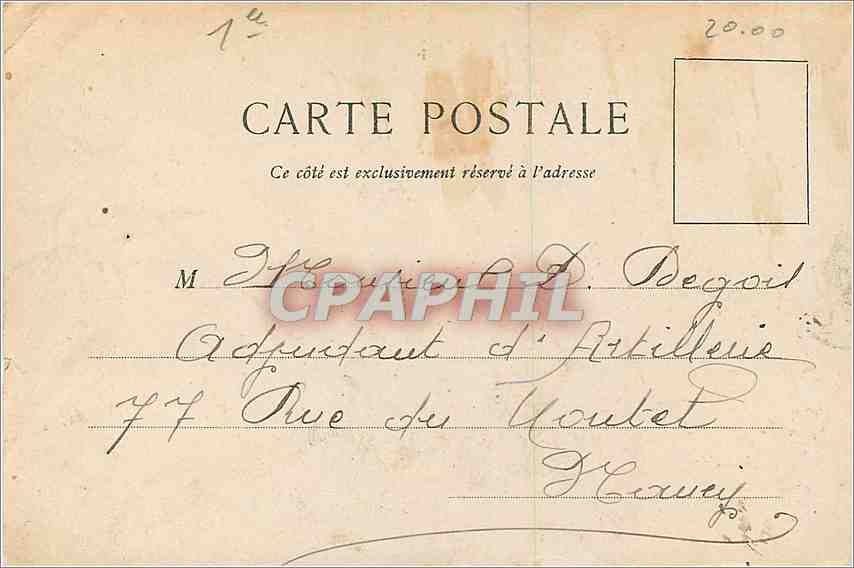 CPA Paris Palais du Louvre Pavillon Richelieu  — Rückseite