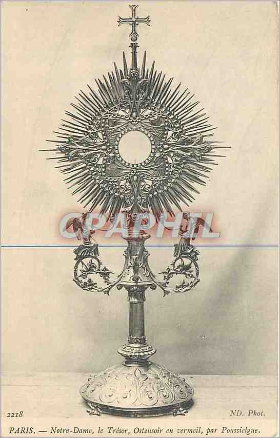 CPA Paris Notre Dame le Tresor Ostensoir en vermeil par Poussielgue 