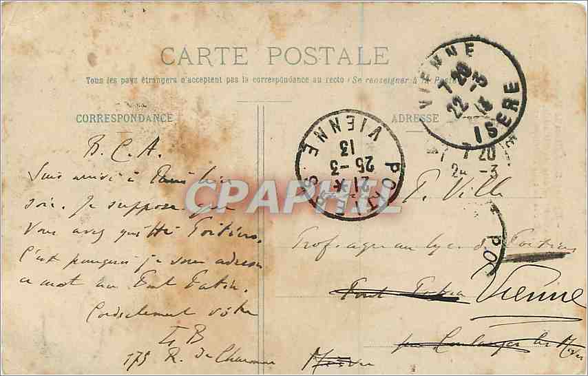 CPA Paris Eglise St Julien le Pauvre  — Verso