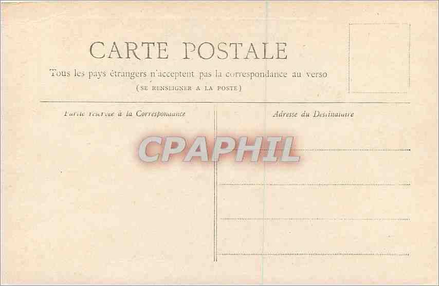 CPA Paris Belvedere des Buttes Chaumont  — Rückseite