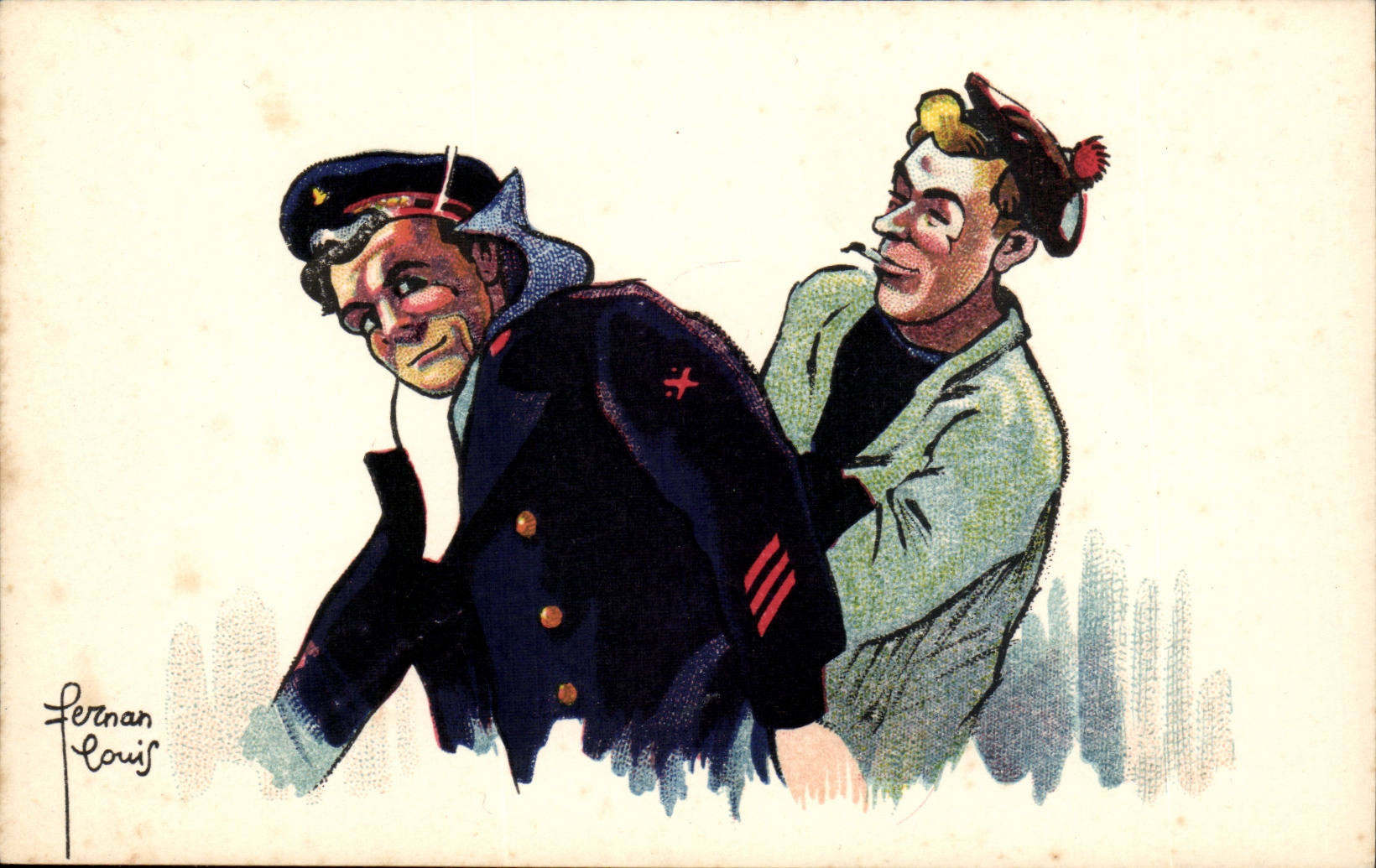 CPA Humour illustrateurMarins Marine FErnan louis