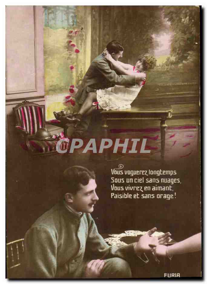 CPA Fantaisie Militaria Vous voguerez longtemps sous un ciel sans nuages (couple)