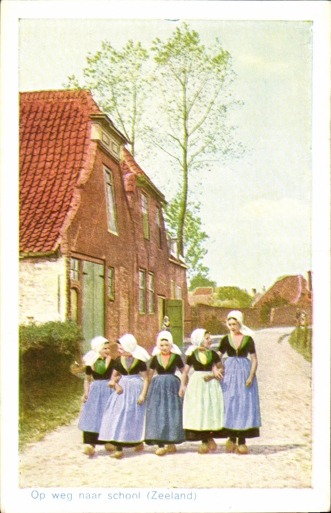 CPA Op weg naar school (Zeeland) Folklore