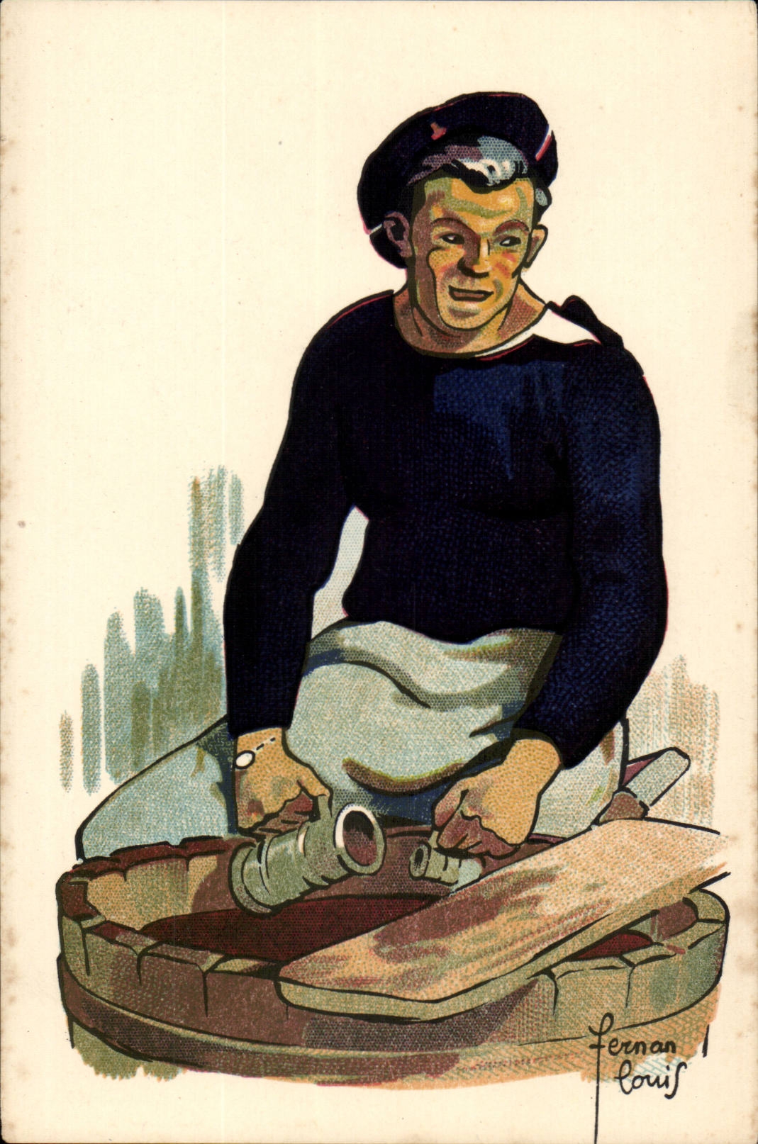 CPA Marine Marin Illustrateur FErna Louis
