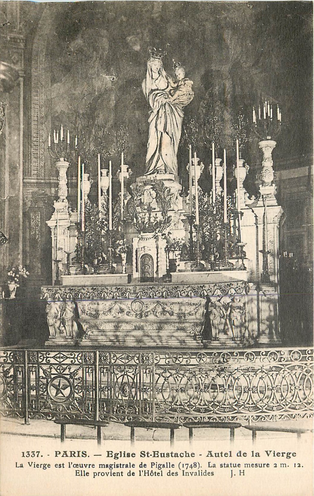 CPA Paris Eglise St Eustache Autel de la Vierge 