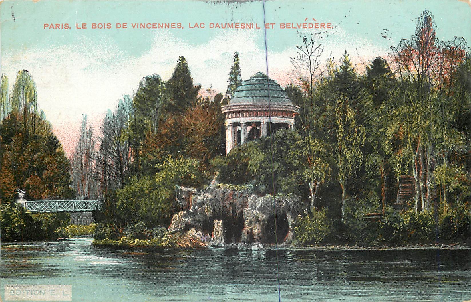 CPA Paris Le Bois de Vincennes Lac Daumesnil et Belvedere 