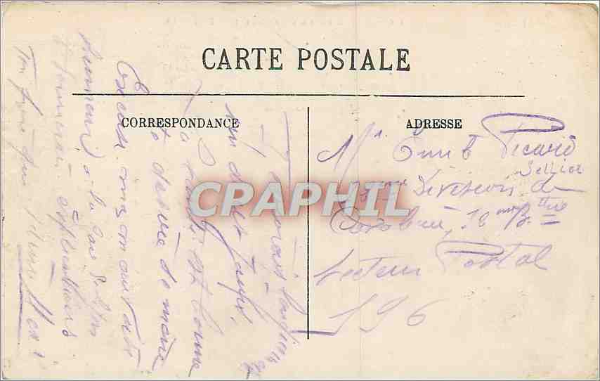 CPA Paris Le Pont de la Concorde et la Chambre des Deputes Bateau — Rückseite
