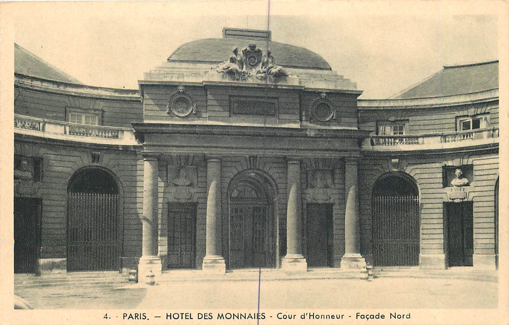 CPA Paris Hotel des Monnaies Cour d'Honneur Facade Nord 