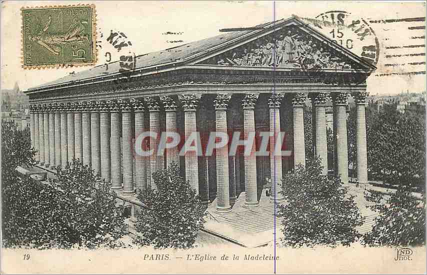 CPA Paris L'Eglise de la Madeleine 