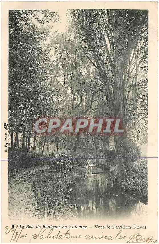 CPA Le Bois de Boulogne en Automne Vers le Pavillon Royal 