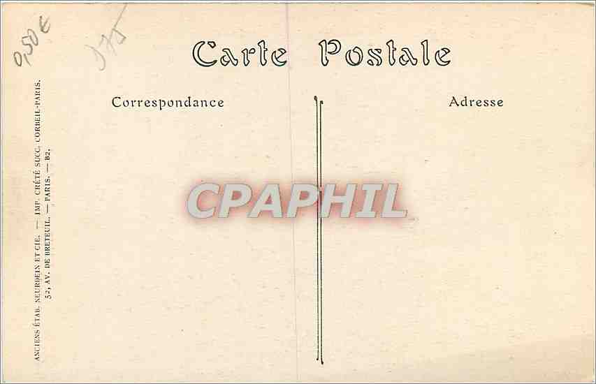 CPA Paris Notre Dame Tympan du Portail lateral nord  — Verso
